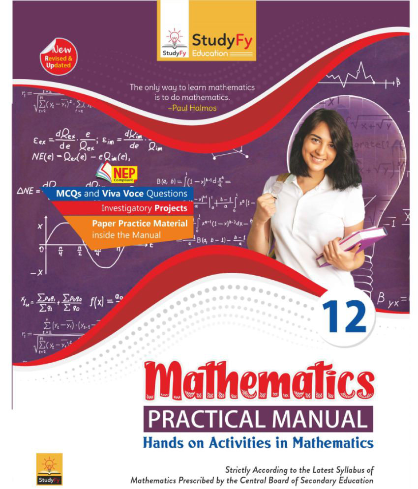     			StudyFy CBSE Class 12th Mathematics Lab Manual for 2024 Exam