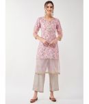 Pannkh - Pink Art Silk Women's Straight Kurti ( Pack of 1 )