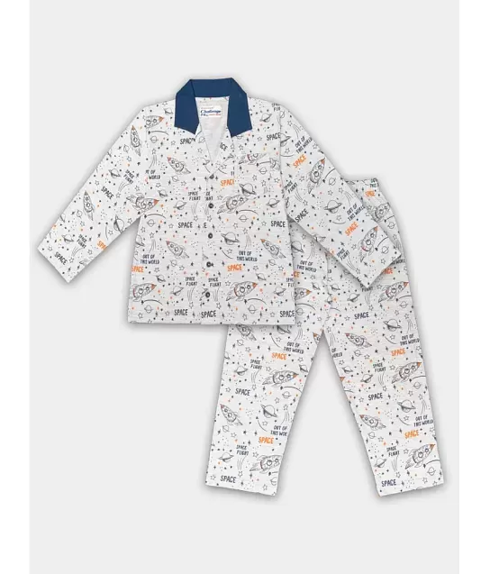 Buy Night Suit/Sleep wear for Kids Full Sleeves Printed (Winters). (Blue,  3-4 Years) at Amazon.in