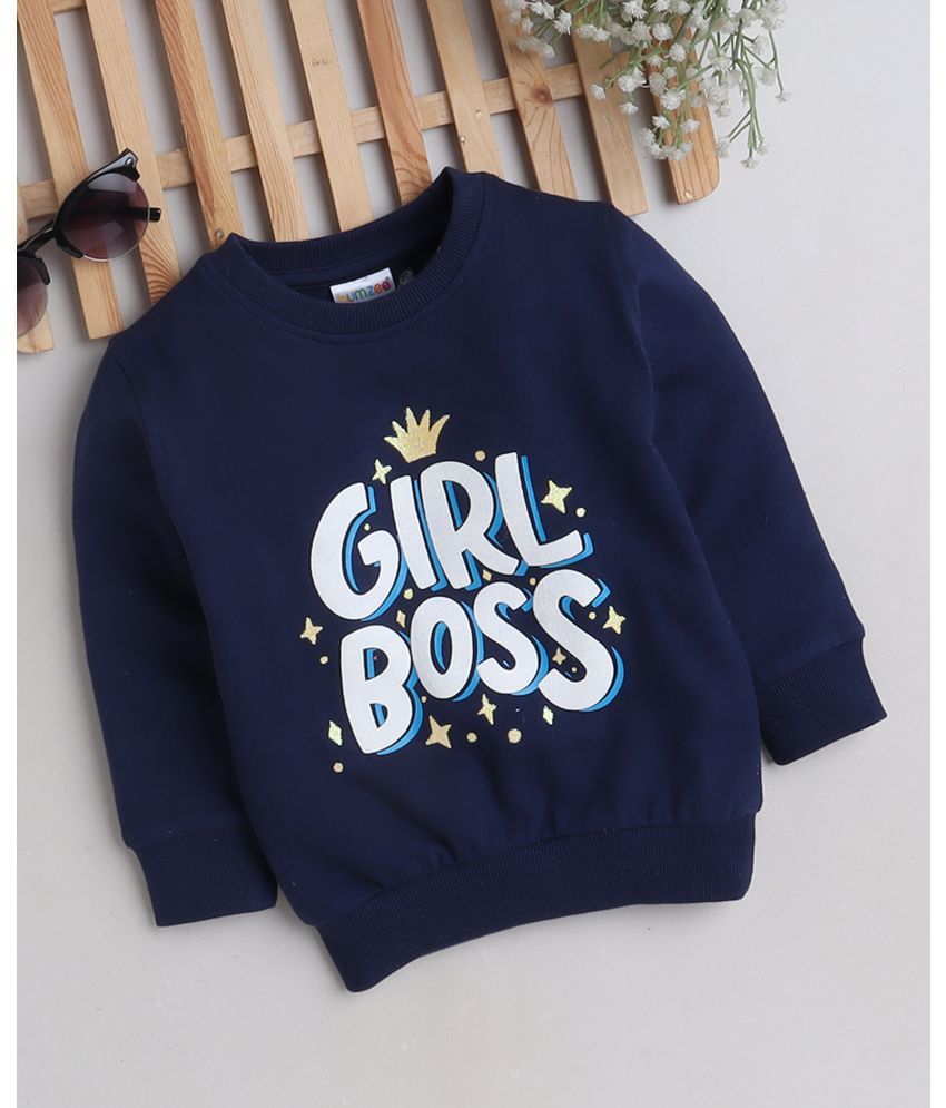     			BUMZEE Navy Girls Full Sleeves Sweatshirt Age - 3-4 Years