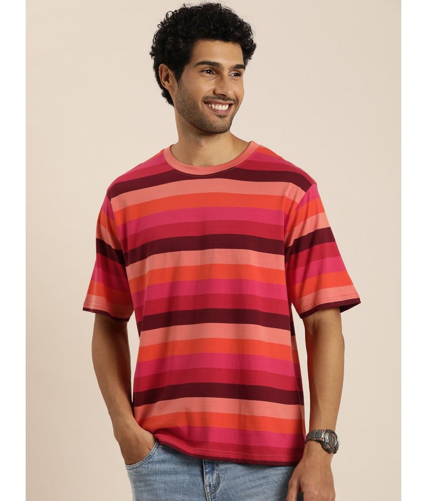     			Difference of Opinion - Multicolor Cotton Oversized Fit Men's T-Shirt ( Pack of 1 )