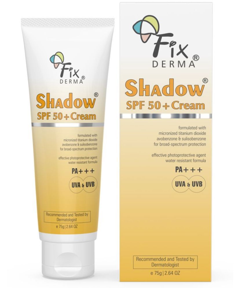     			Fixderma Shadow Sunscreen SPF 50+ Cream, Sunscreen for Dry Skin, UVA & UVB Protection, 75g