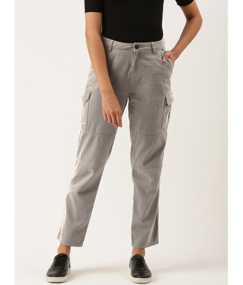     			IVOC - Grey Cotton Slim Women's Cargo Pants ( Pack of 1 )