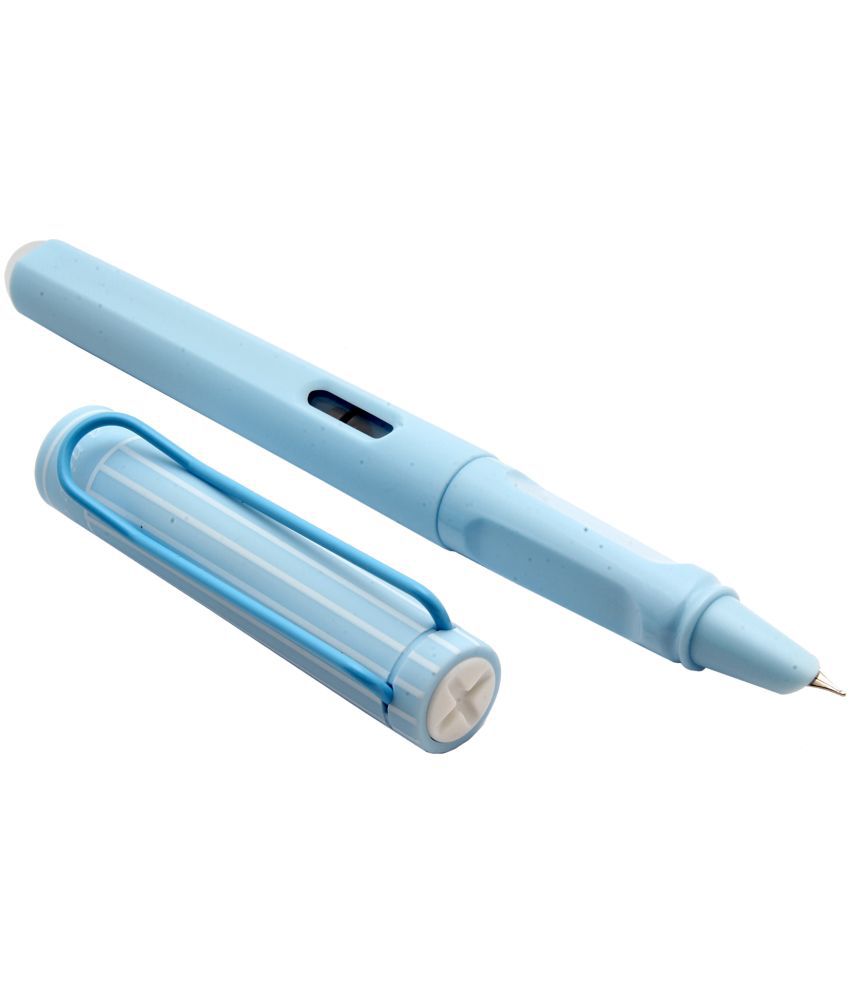    			Srpc Yiren 7028M  Design Cap Blue Body Hooded Fine Nib Fountain Pen  (Erasable Ink Cartridge & A Converter)