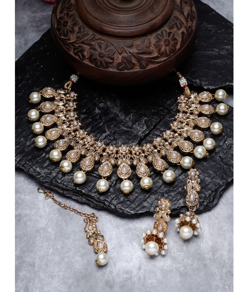     			Sukkhi Gold Alloy Necklace Set ( Pack of 1 )