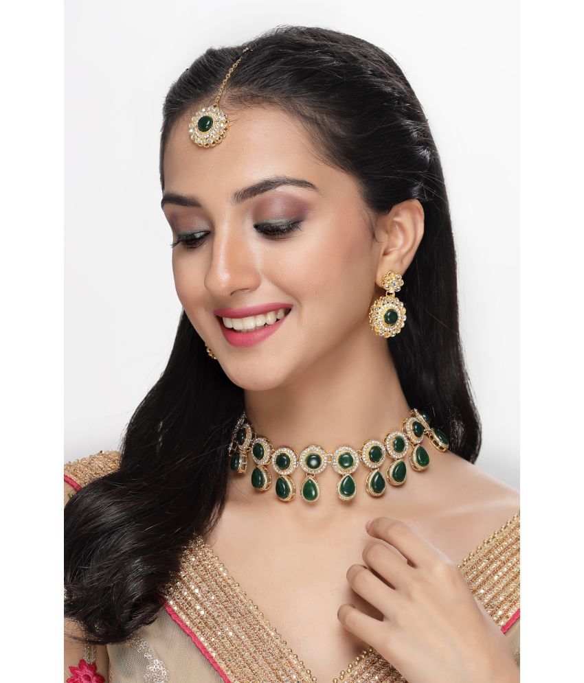     			Sukkhi Green Alloy Necklace Set ( Pack of 1 )