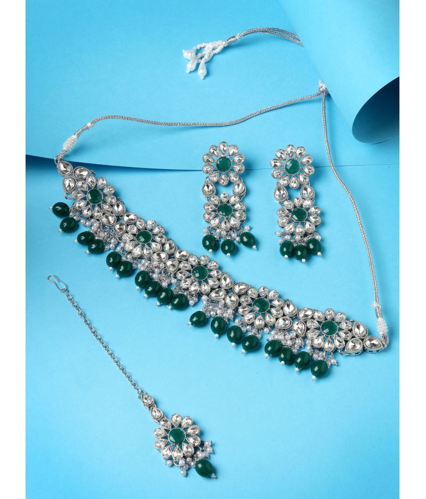     			Sukkhi Green Alloy Necklace Set ( Pack of 1 )