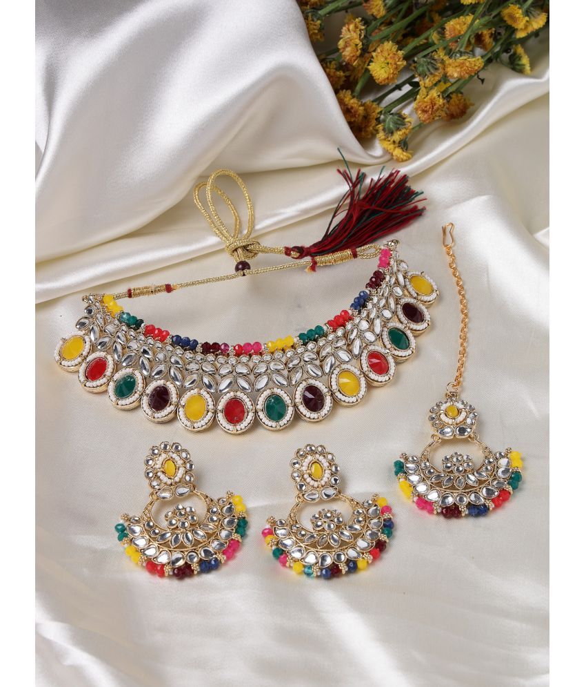     			Sukkhi Multi Color Alloy Necklace Set ( Pack of 1 )