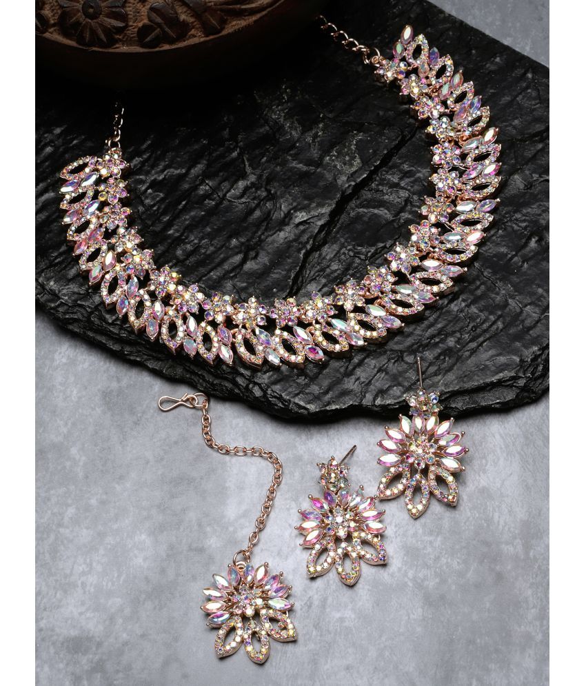     			Sukkhi Rose Gold Alloy Necklace Set ( Pack of 1 )