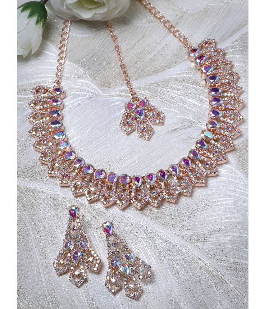     			Sukkhi Rose Gold Alloy Necklace Set ( Pack of 1 )
