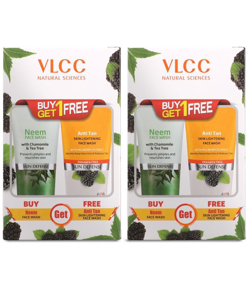     			VLCC Original Neem Chamomile & Tea Tree & Anti, Tan Skin Lightening Face Wash, 150 ml (Pack of 2)