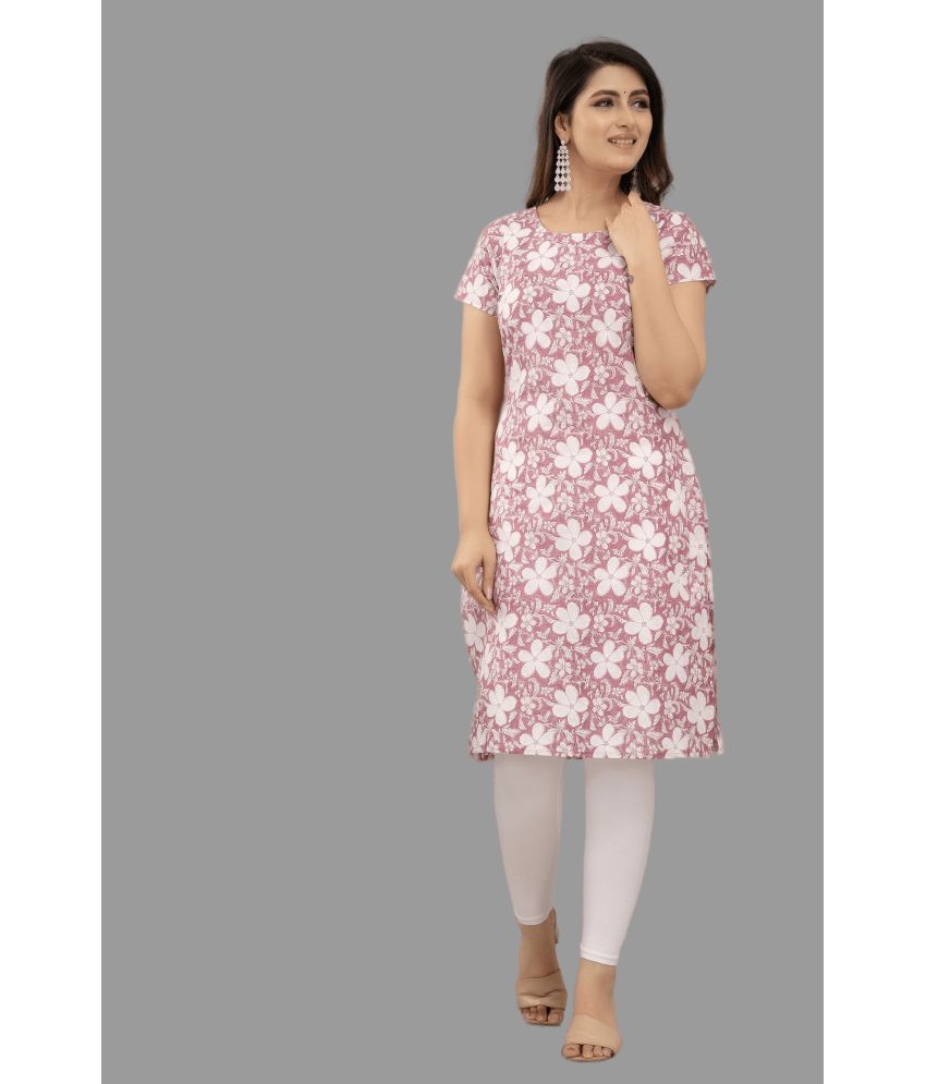     			Frionkandy - Pink Cotton Women's Straight Kurti ( Pack of 1 )