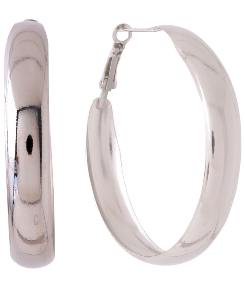     			NVR - Silver Hoops Earrings ( Pack of 1 )