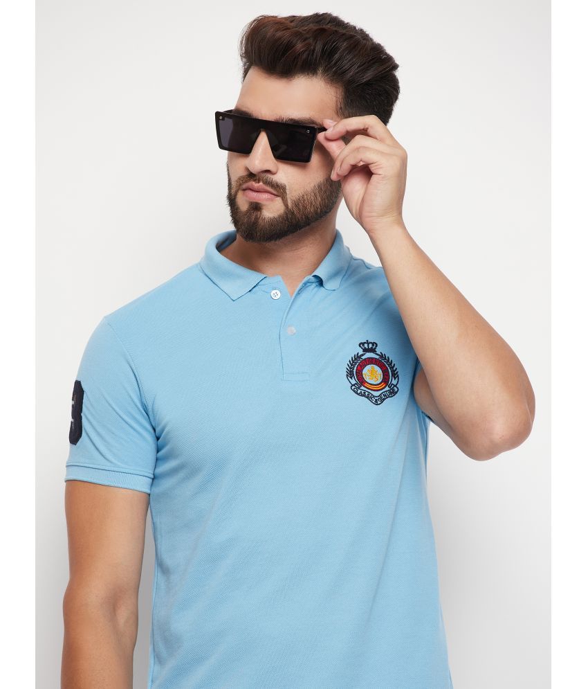     			RELANE - Aqua Cotton Blend Regular Fit Men's Polo T Shirt ( Pack of 1 )