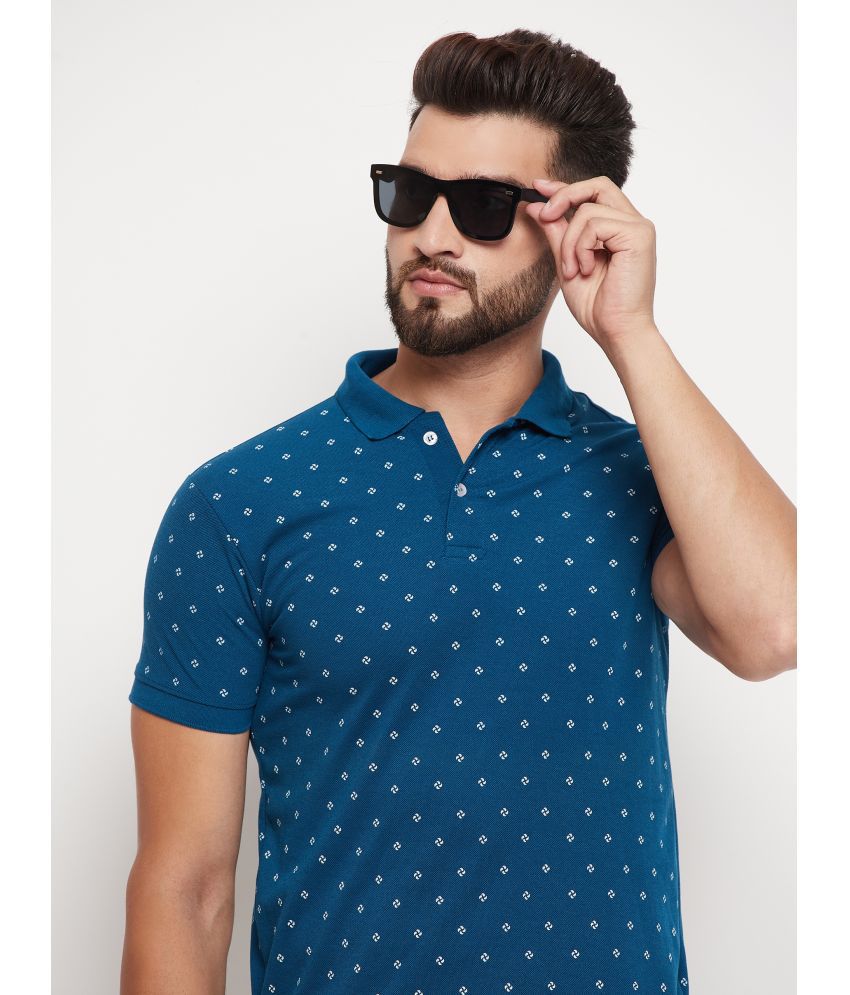     			RELANE - Blue Cotton Blend Regular Fit Men's Polo T Shirt ( Pack of 1 )