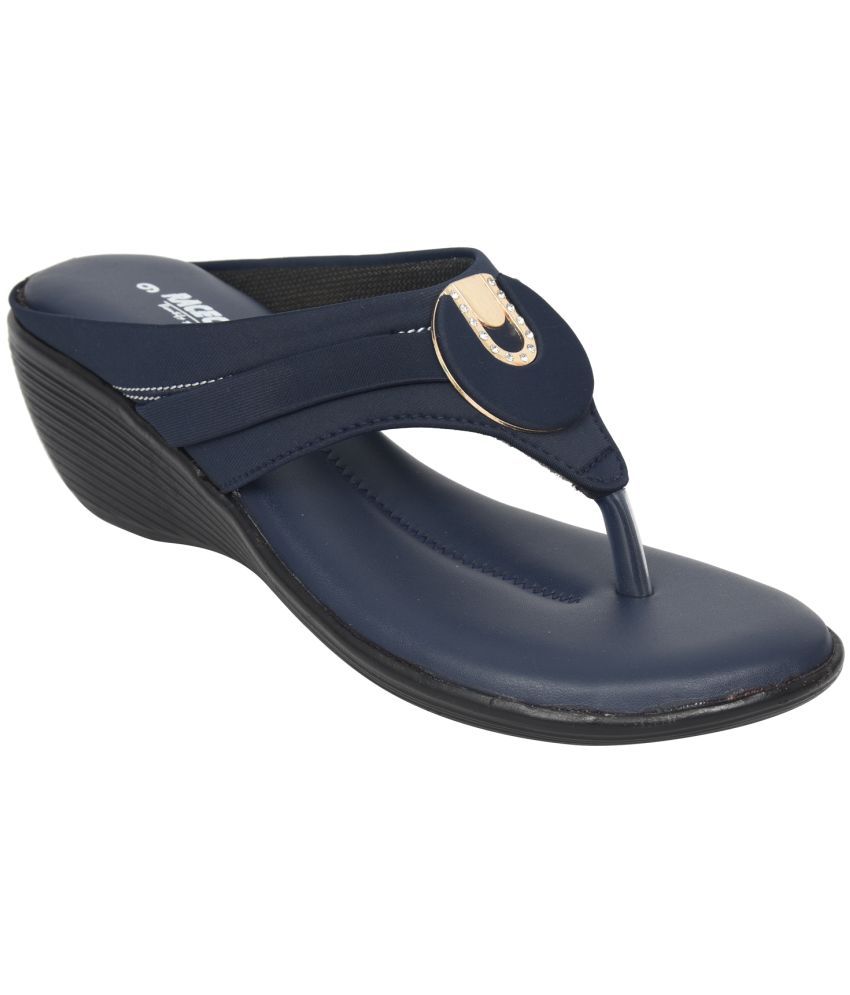     			Racecourse - Blue Women's Slip On Heels