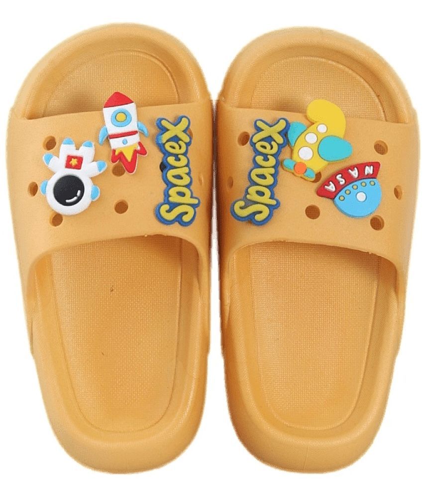     			Yellow Bee EVA Astro in Space Fashion Slides 1 Pair - Yellow