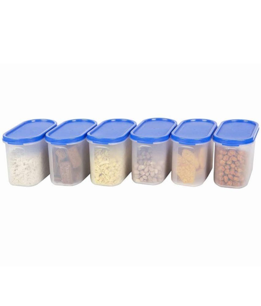     			Kkart 1000ml oval set of 6 Plastic Transparent Dal Container ( Set of 6 )