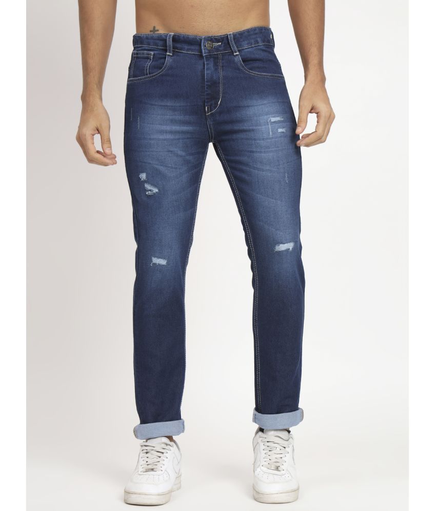     			RAGZO Slim Fit Distressed Men's Jeans - Blue ( Pack of 1 )