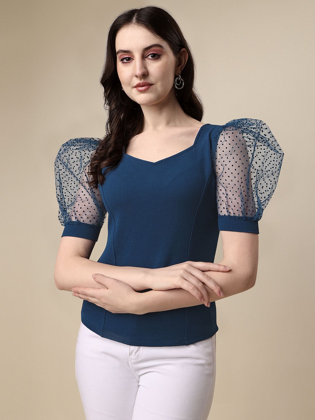     			Sheetal associates - Blue Polyester Women's Regular Top ( Pack of 1 )