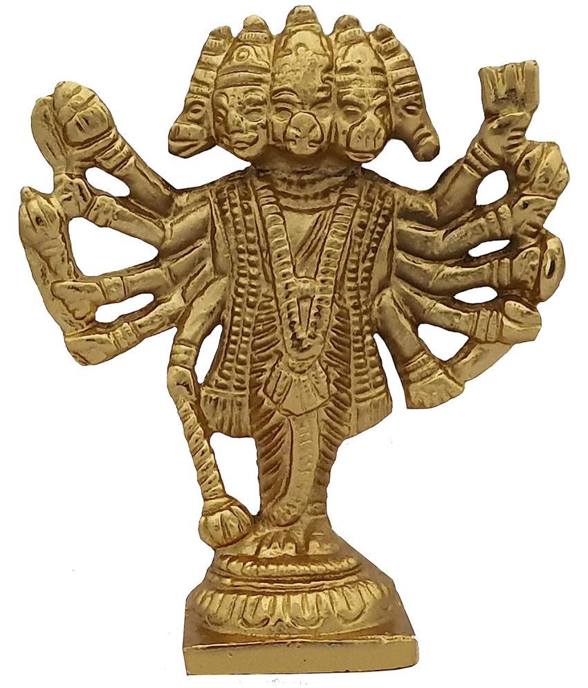     			BHARDWAJ RETAILS - Stainless Steel Punchmukhi hanuman Idol ( 9 cm )