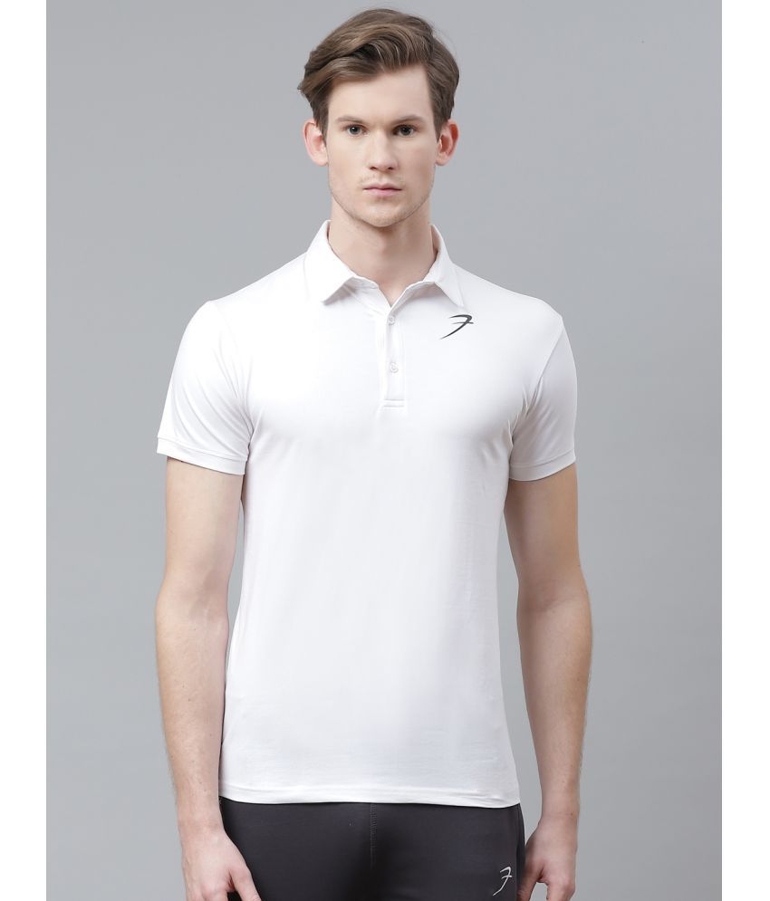     			Fuaark - White Cotton Regular Fit Men's Sports Polo T-Shirt ( Pack of 1 )