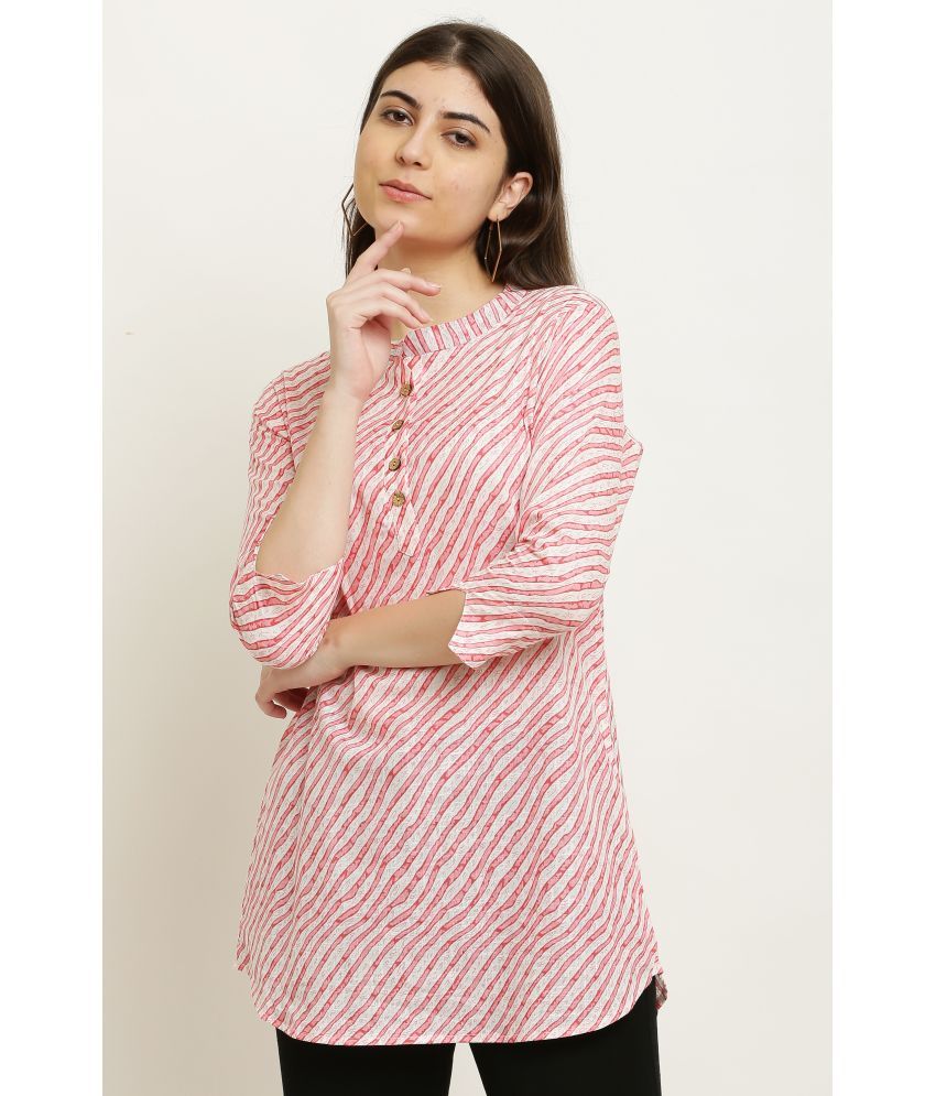     			Pret By Kefi - Pink Cotton Women's Tunic ( Pack of 1 )