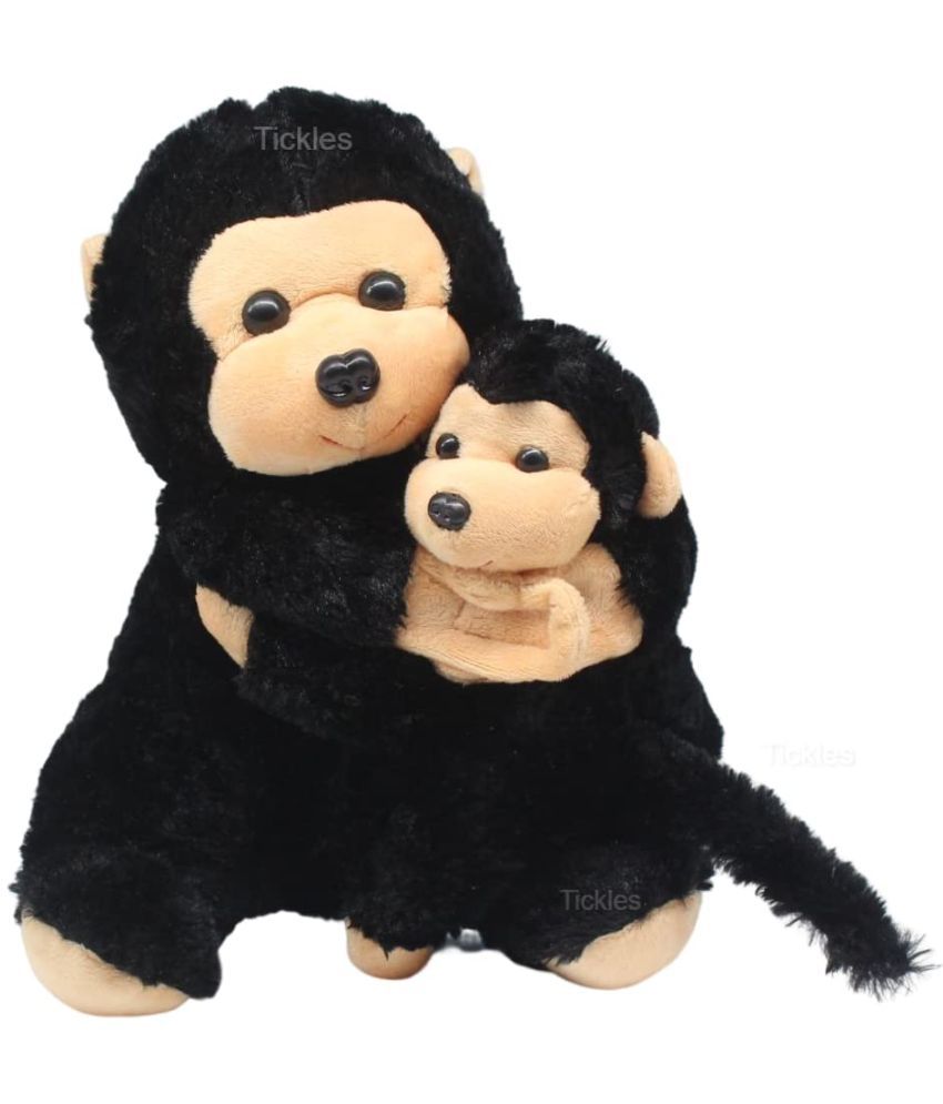     			Tickles Chimpanzee Soft Stuffed Plush Animal Toy for Kids Birthday Gift (Color: Black; Size: 28 cm)