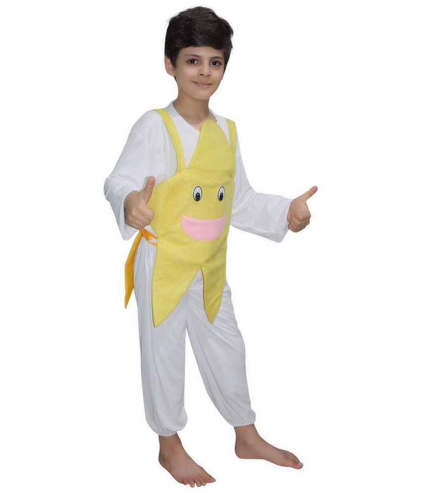     			Kaku Fancy Dresses Star Fish Costume -Yellow, 5-6 Years, For Boys & Girls