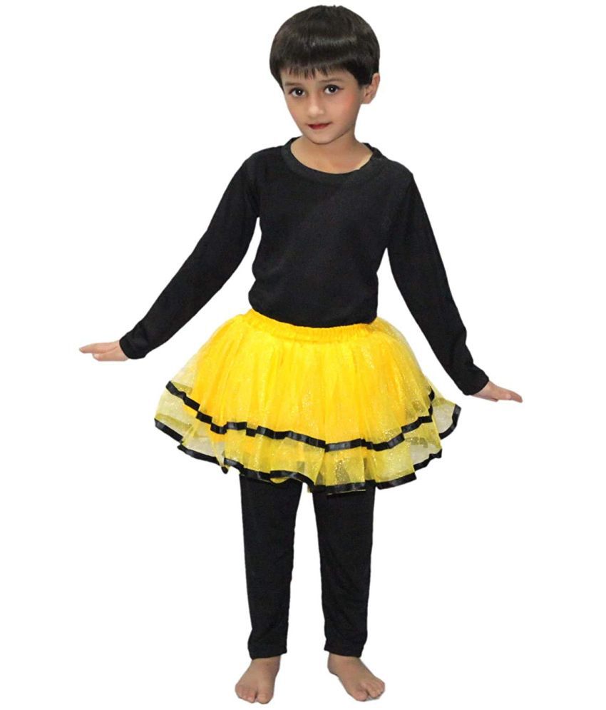     			Kaku Fancy Dresses Tu Tu Skirt Costume -Yellow, 3-4 Years, For Girls