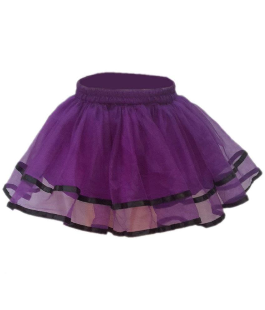     			Kaku Fancy Dresses Tu Tu Skirt Costume -Purple, 3-4 Years, For Girls