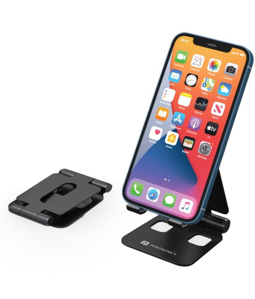     			Portronics - Foldable Mobile Holder for Smartphones ( Black )