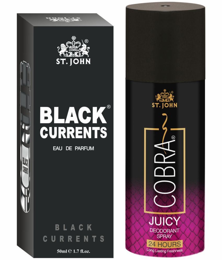     			St. John - Cobra Juicy 150ml & Black Current 50ml Deodorant Spray & Perfume for Women,Men 150 ml ( Pack of 2 )