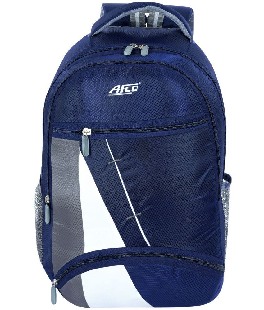     			Afco Bags - Blue Polyester Backpack ( 35 Ltrs )