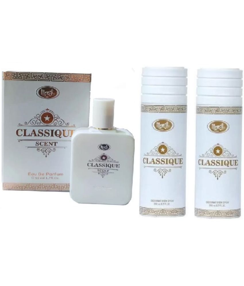     			Monet - CLASSIQUE 50ML , 2 CLASSIQUE 200ML EACH Eau De Parfum (EDP) For Unisex 450ML ( Pack of 3 )