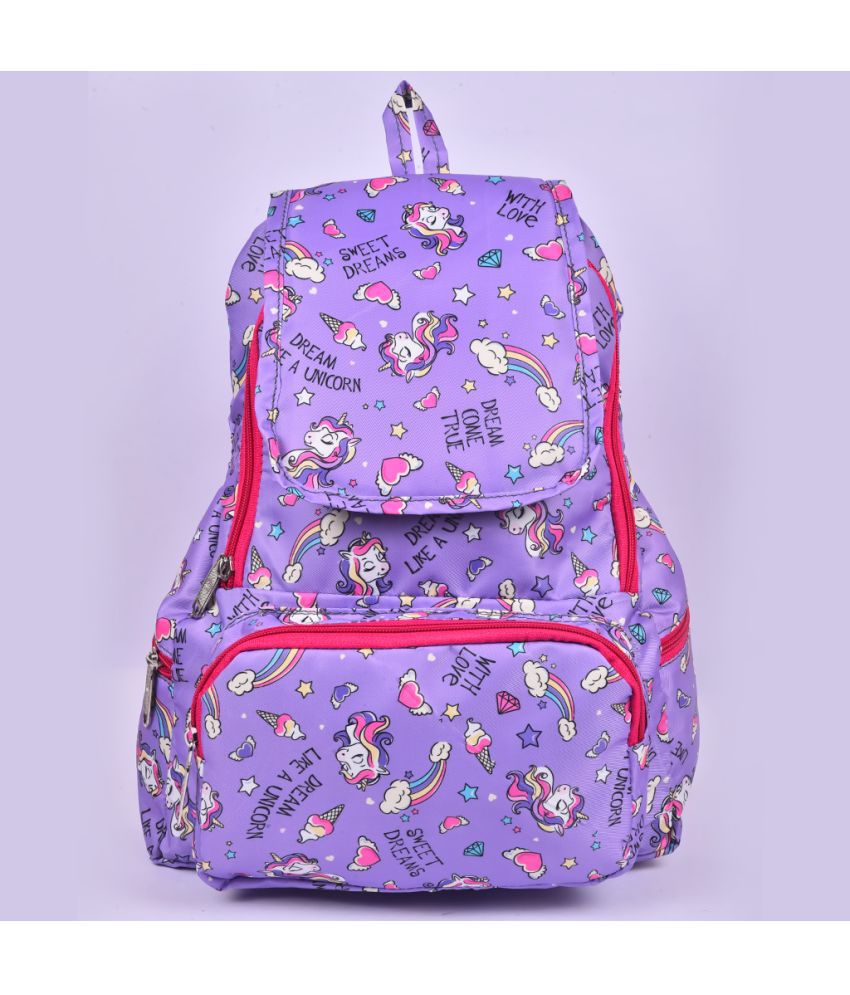     			Ritzy 21 Ltrs Purple Polyester College Bag