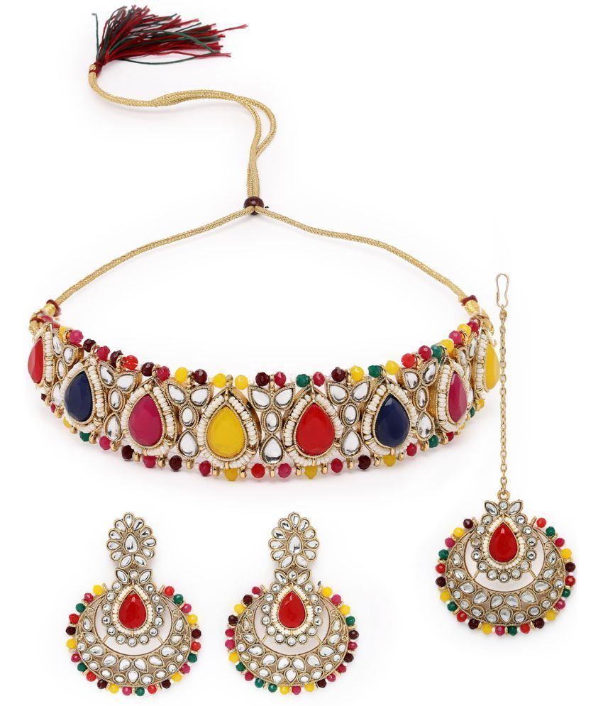     			Sukkhi Multi Color Alloy Necklace Set ( Pack of 1 )