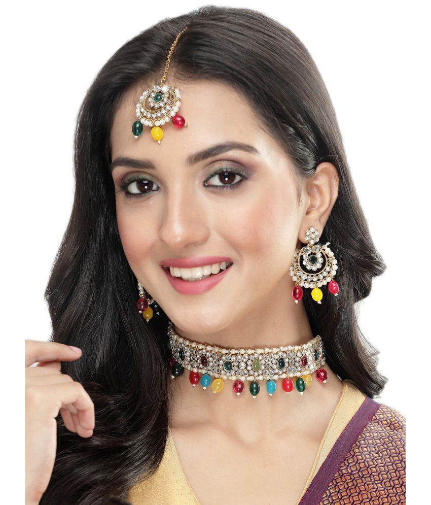     			Sukkhi Multi Color Alloy Necklace Set ( Pack of 1 )