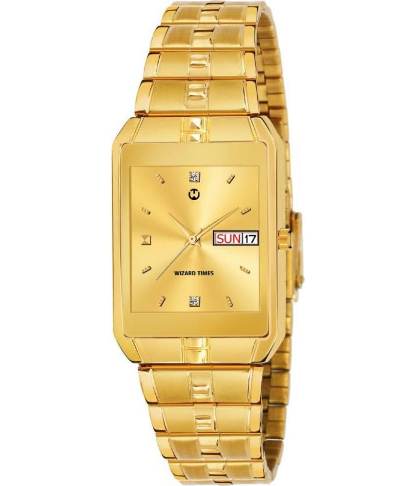     			Wizard Times - Gold Stainless Steel Analog Men's Watch