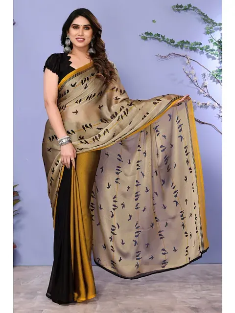 Kalaa Varsha Fancy Printed Georgette Saree (8325_Blue)