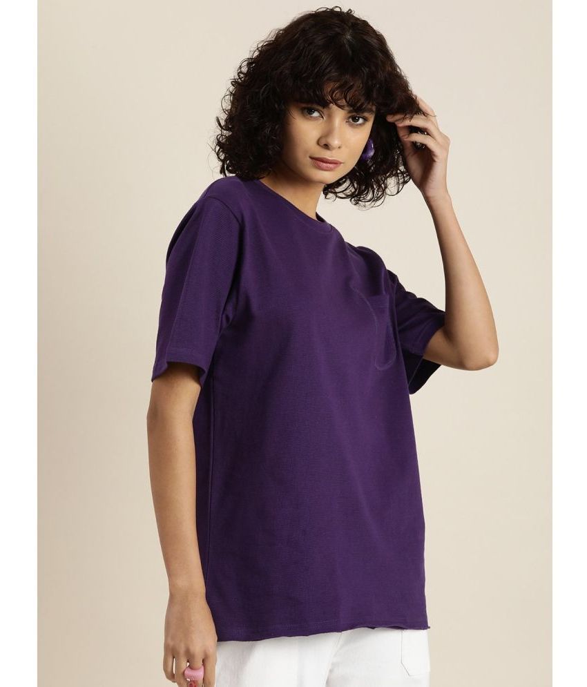     			Dillinger - Purple Cotton Loose Fit Women's T-Shirt ( Pack of 1 )