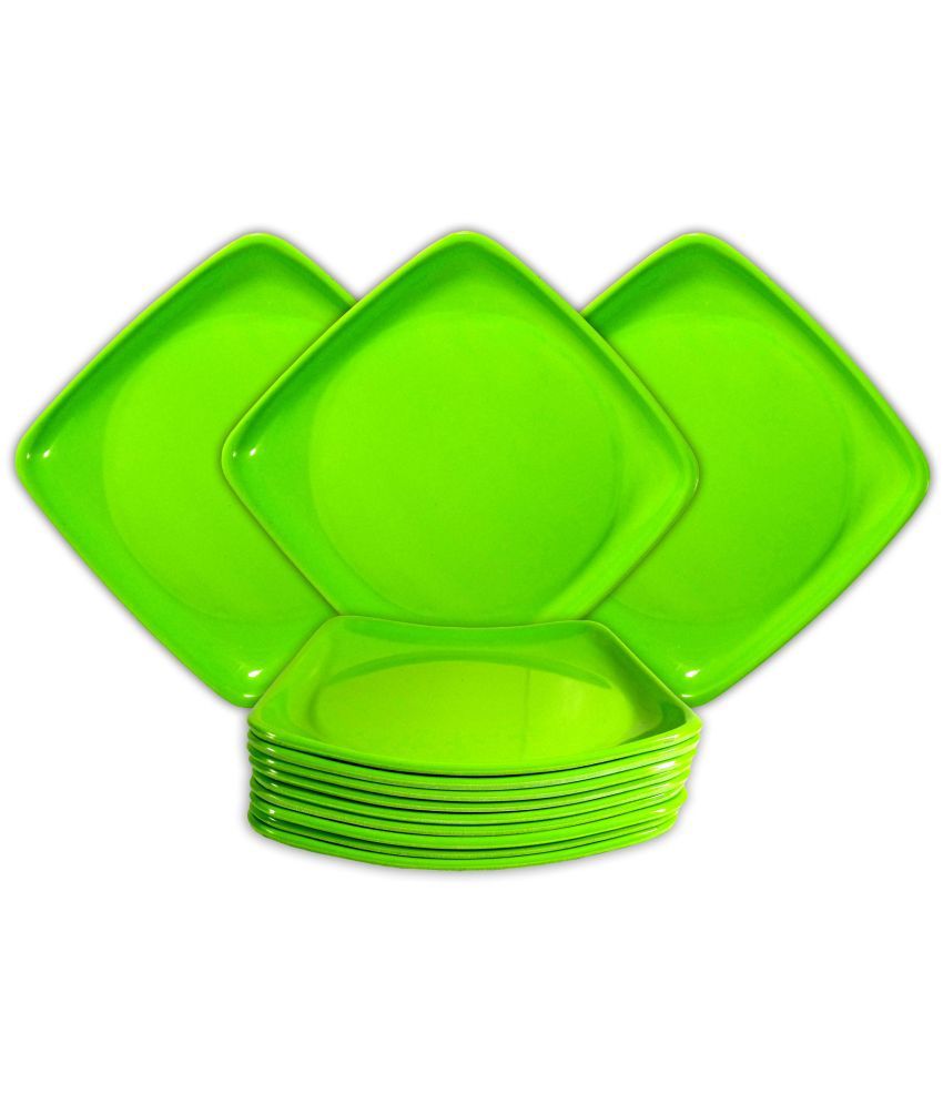     			Inpro 12 Pcs Melamine Light Green Half Plate