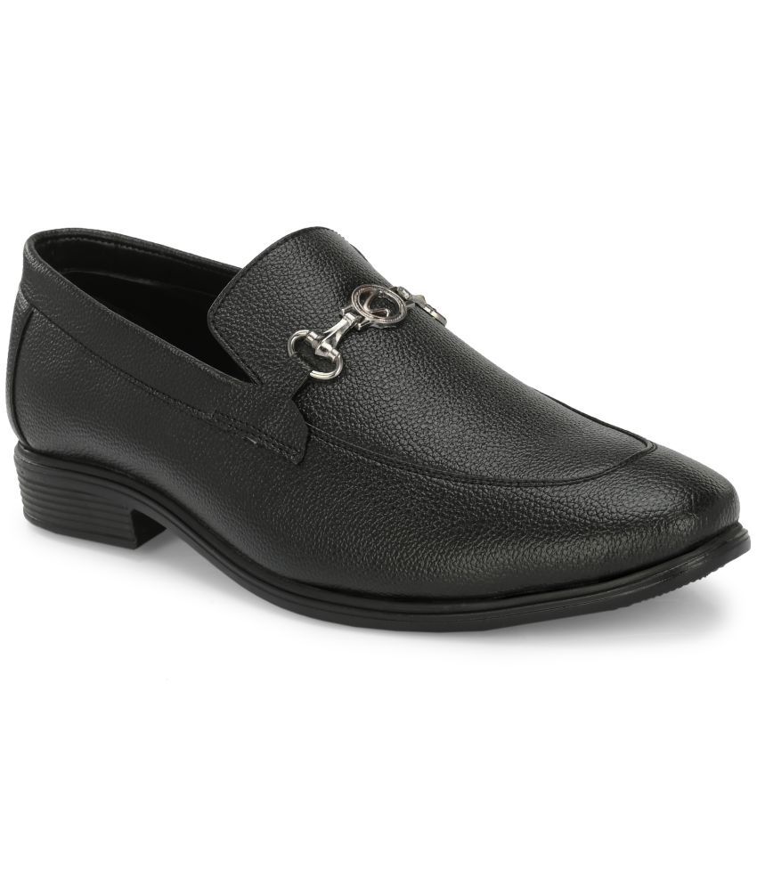    			Leeport - Black Men's Mocassin Formal Shoes
