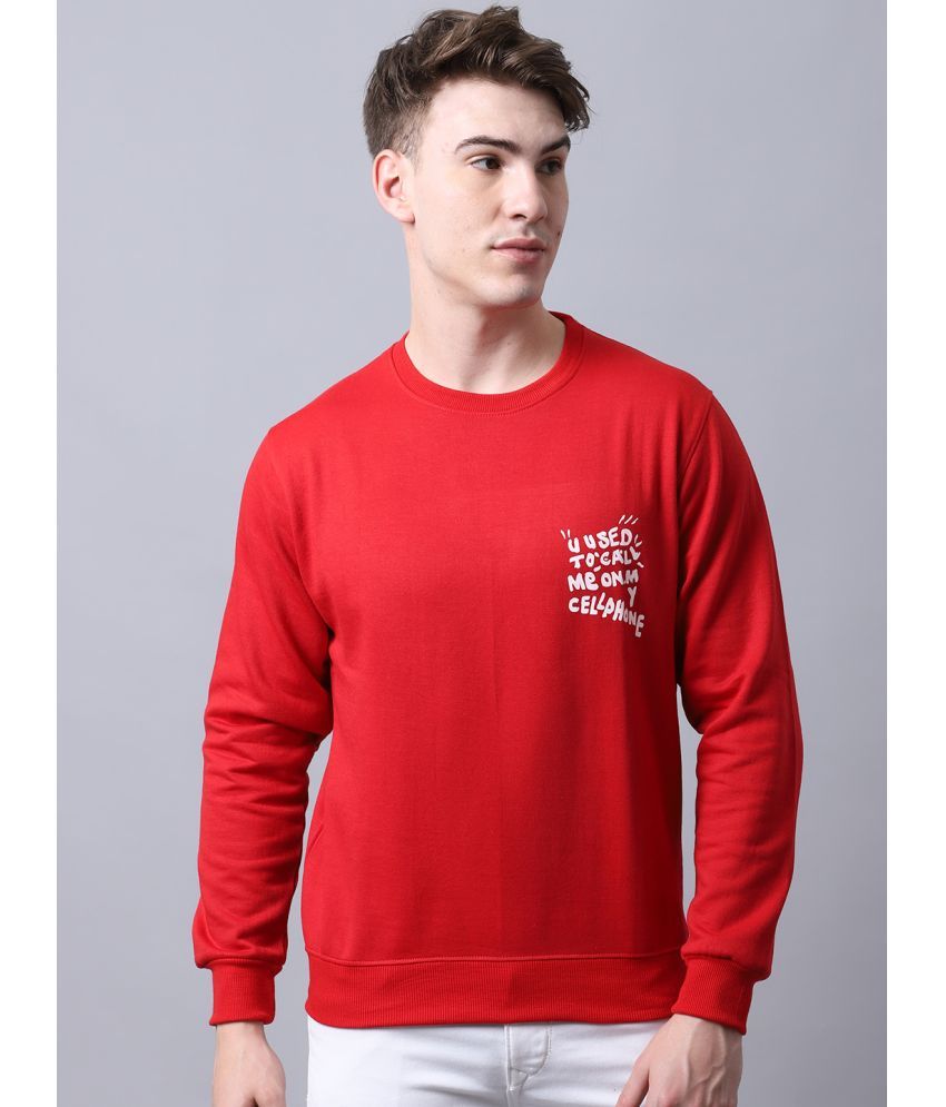     			OBAAN - Red Cotton Blend Regular Fit Men's Sweatshirt ( Pack of 1 )