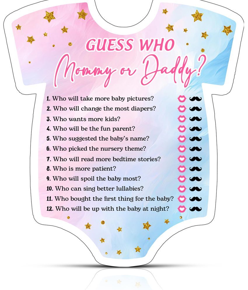     			Zyozi Baby Shower Game Kit | Baby Shower Game Card | Baby Shower Game Cards | Baby Shower Naming Kit/Baby Shower Items (Pack Of 30)
