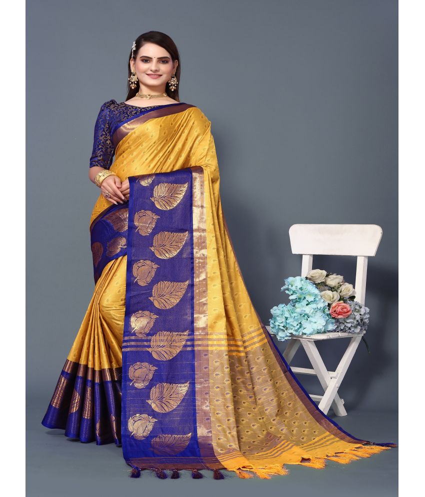     			Aika Silk Embellished Saree With Blouse Piece - Multicolor ( Pack of 1 )