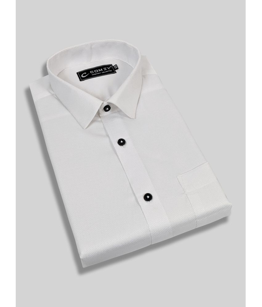     			Comey Cotton Blend Regular Fit Solids Full Sleeves Men's Casual Shirt - White ( Pack of 1 )