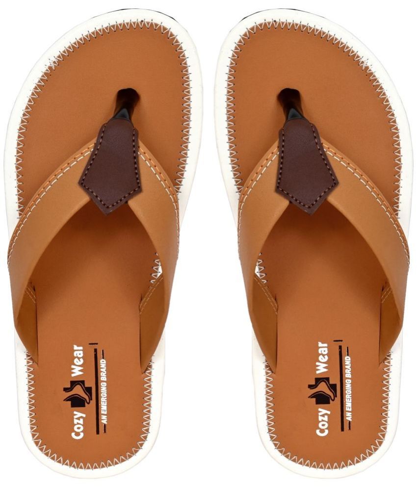     			Cozy Wear - Brown Men's Thong Flip Flop