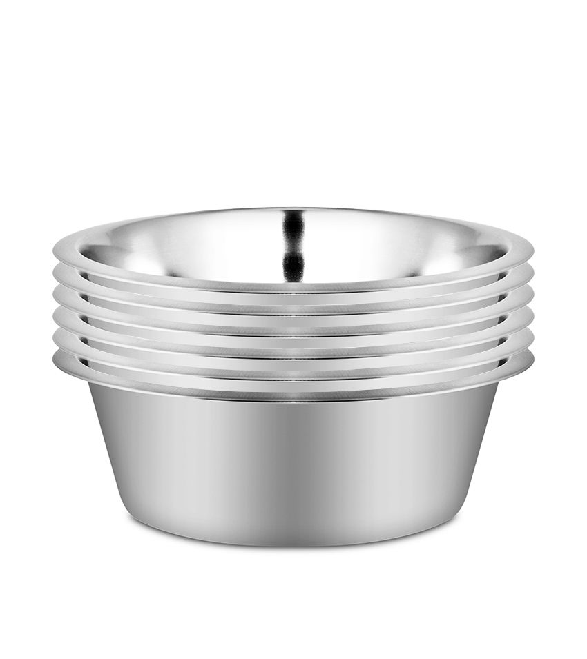     			HOMETALES - Stainless steel bowls,Katori , 300 ml per unit, Pack of 6