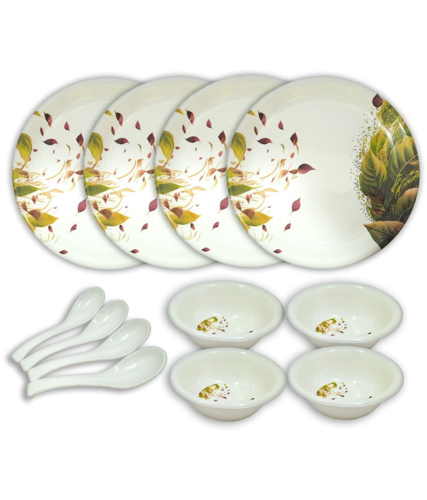     			Inpro - Multicolor Melamine Dinner Set ( Pack of 12 )